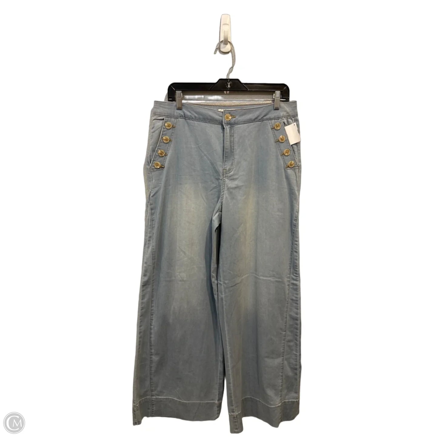 Jeans Wide Leg By Cato In Blue Denim, Size: 12