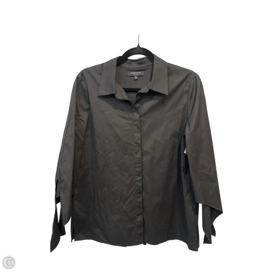 Top Long Sleeve Designer By Lafayette 148 In Black, Size: M