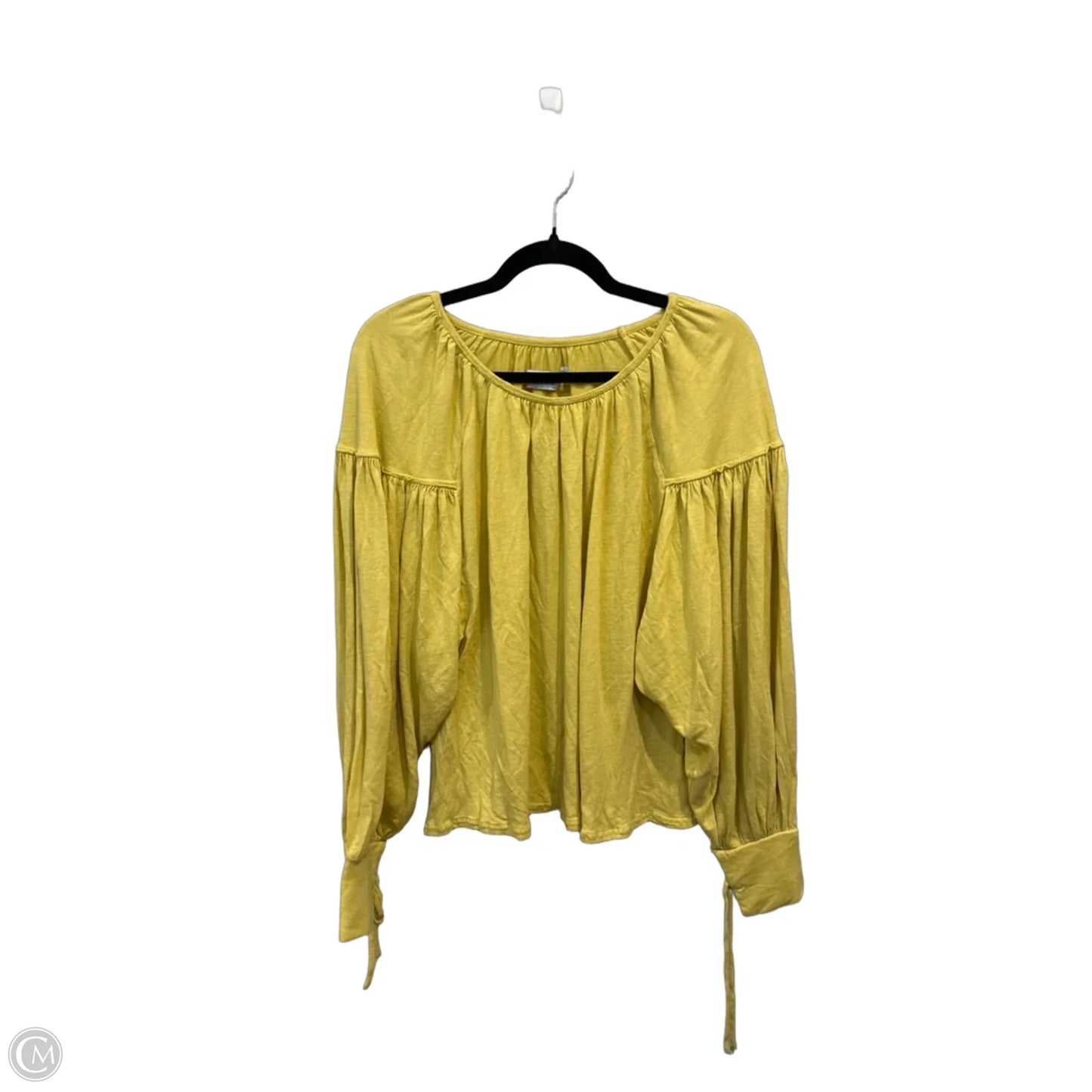 Top Long Sleeve By Free People In Yellow, Size: M