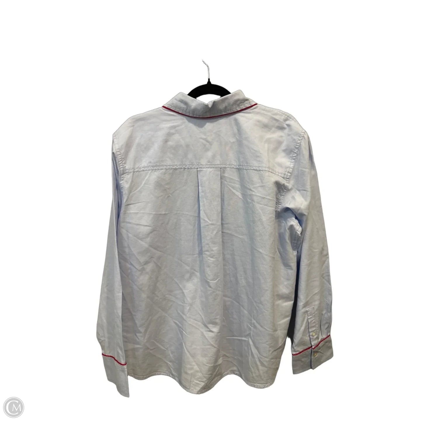 Top Long Sleeve By Free Assembly In Blue & Red, Size: Xl