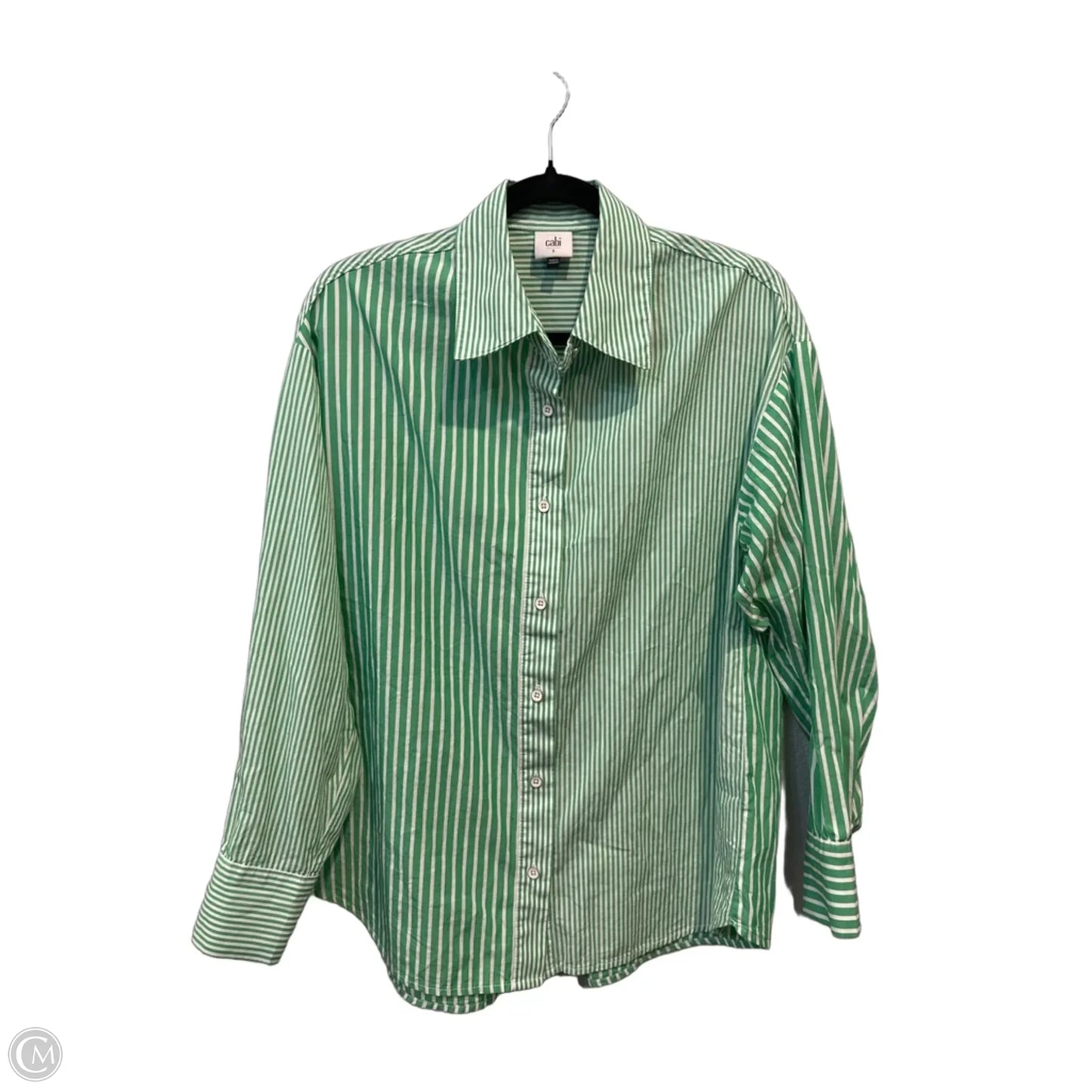 Top Long Sleeve By Cabi In Striped Pattern, Size: S