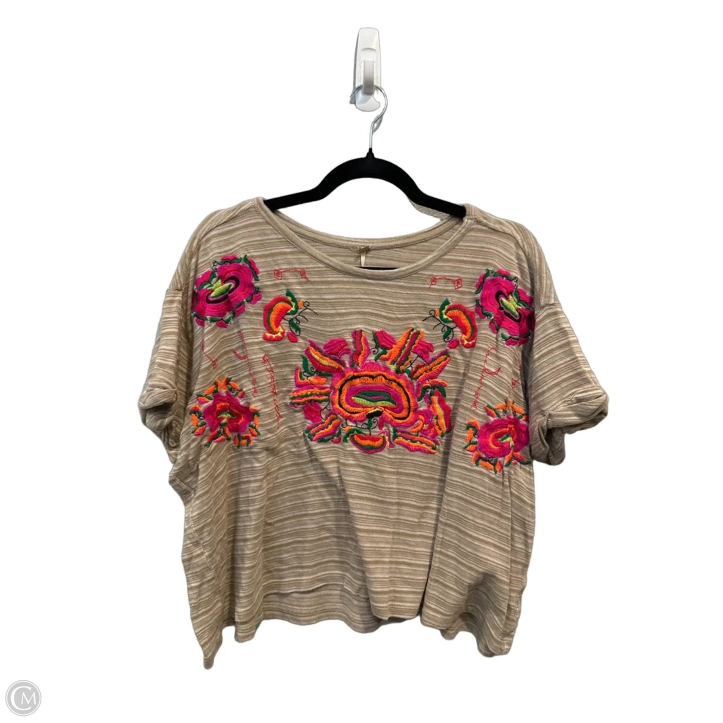 Top Short Sleeve By Free People In Brown, Size: S