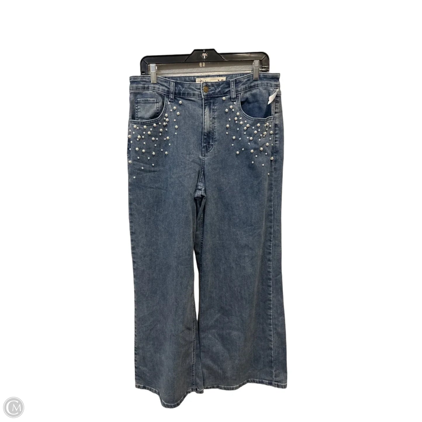 Jeans Wide Leg By Clothes Mentor In Blue Denim, Size: 12