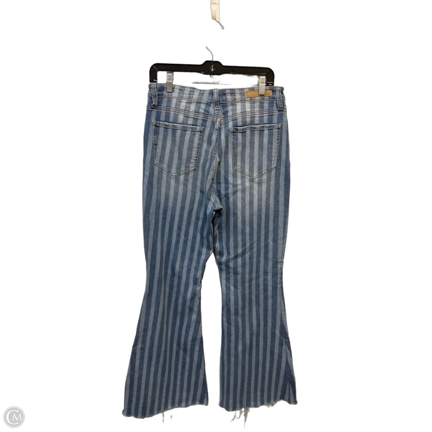 Jeans Flared By Cello In Striped Pattern, Size: 12