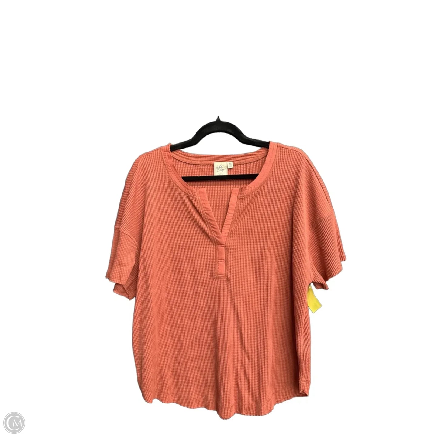 Top Short Sleeve By White Crow In Orange, Size: M