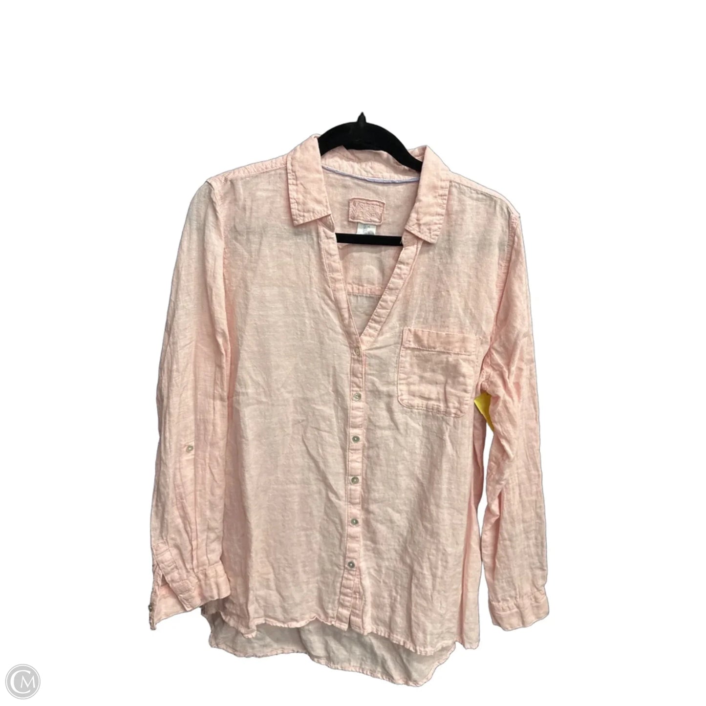 Top Long Sleeve By Sigrid Olsen In Pink, Size: L