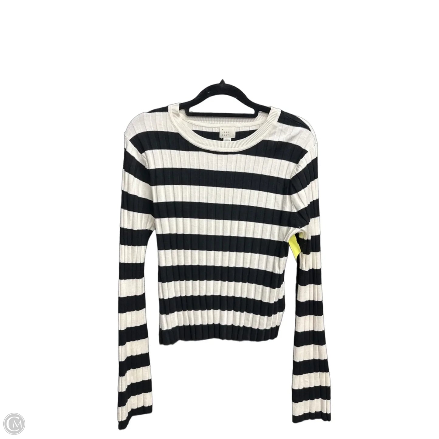 Top Long Sleeve By A New Day In Striped Pattern, Size: Xl