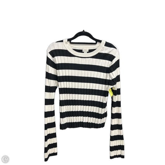 Top Long Sleeve By A New Day In Striped Pattern, Size: Xl