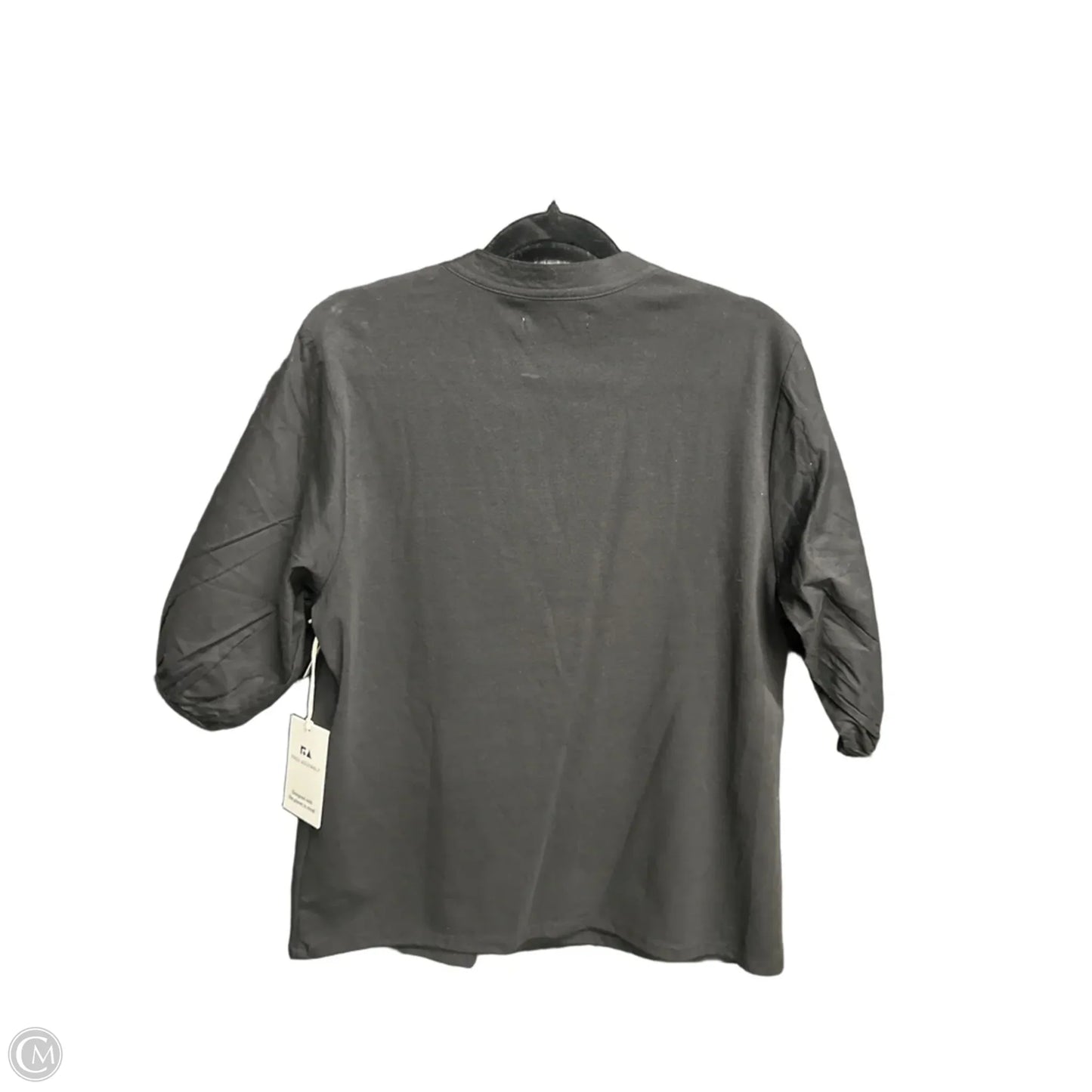 Top Short Sleeve By Free Assembly In Black, Size: L