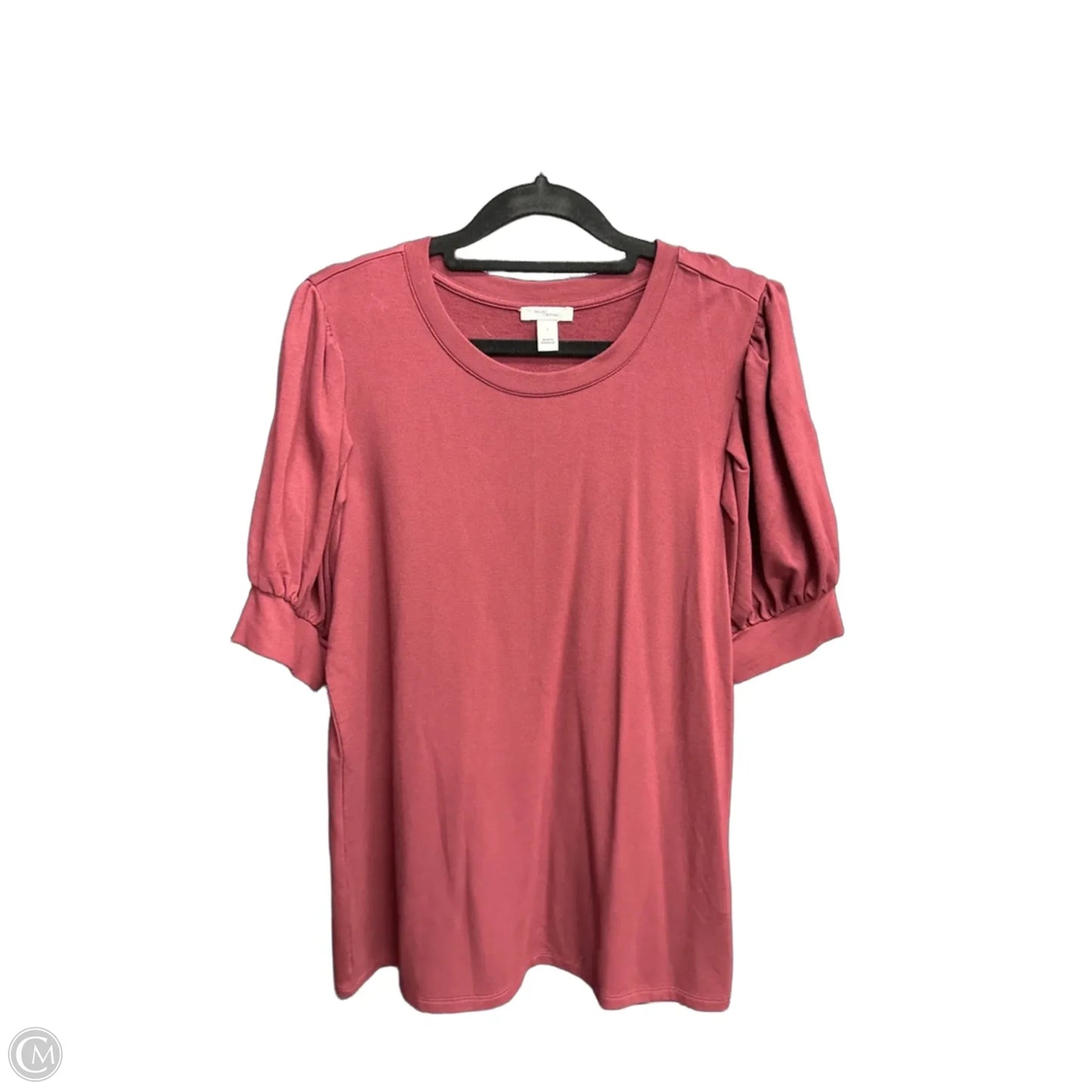 Blouse Short Sleeve By Daily Ritual In Maroon, Size: L