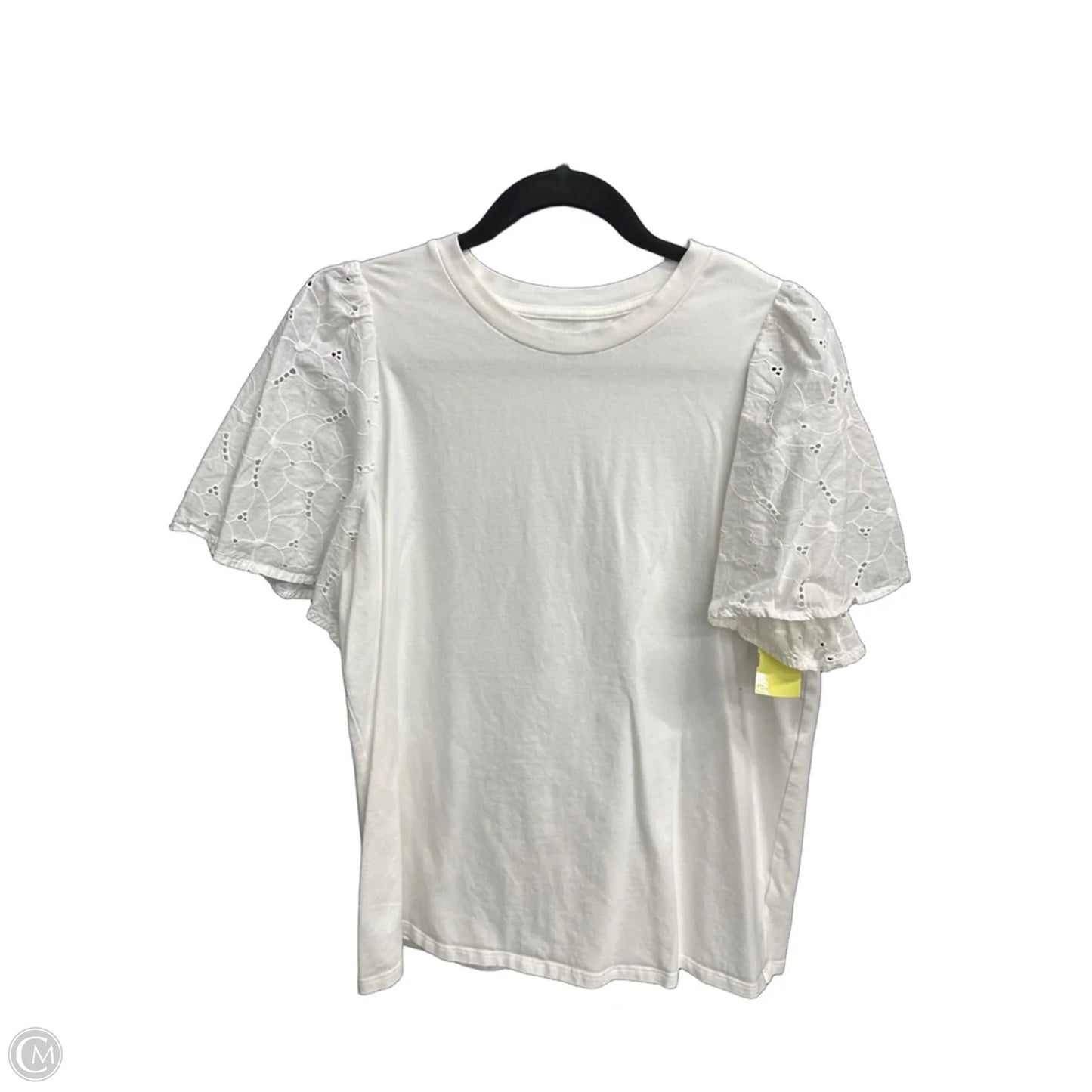 Top Short Sleeve By A New Day In White, Size: L