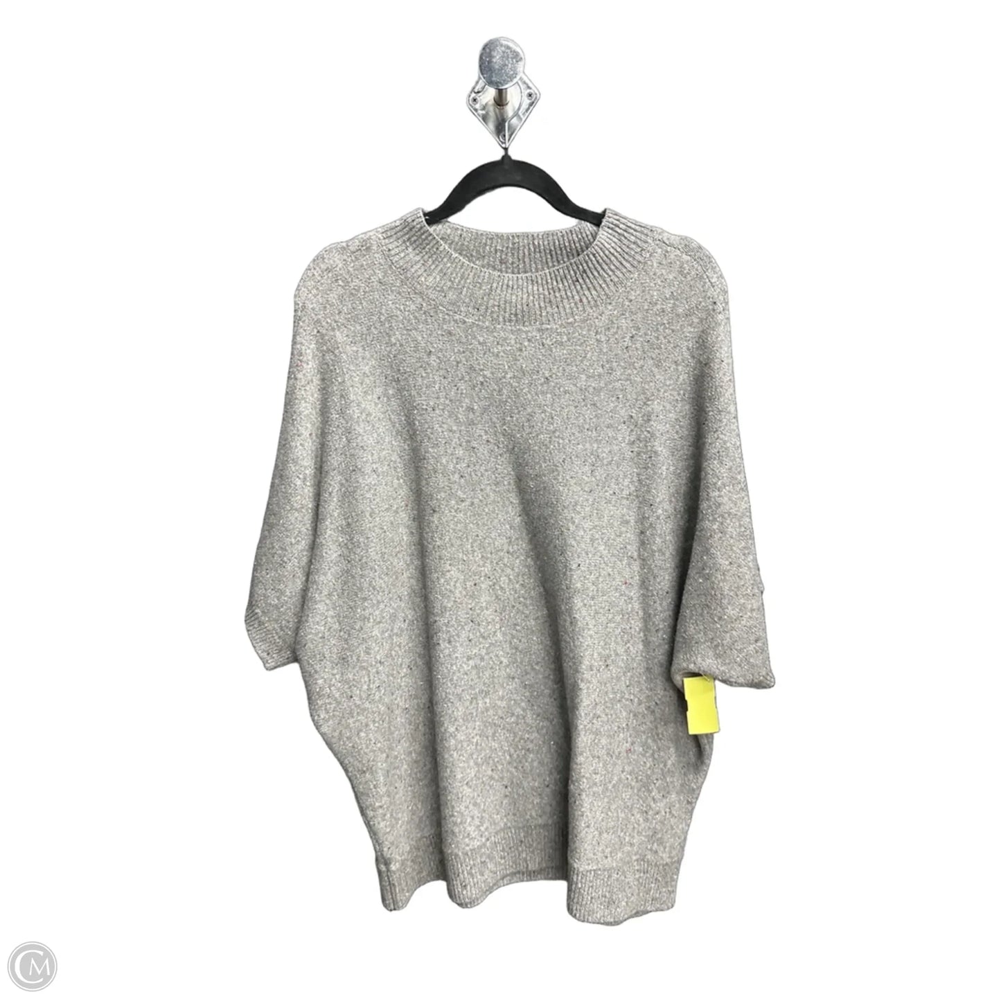 Sweater Short Sleeve By Loft In Grey, Size: L