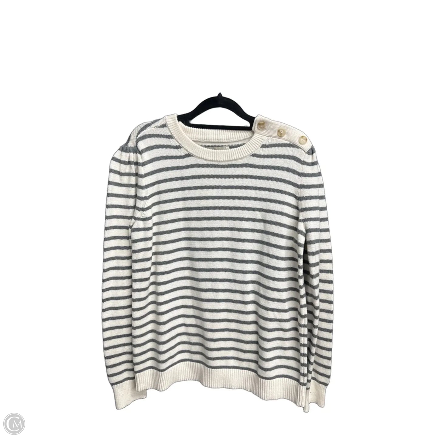 Sweater By Loft In Striped Pattern, Size: L
