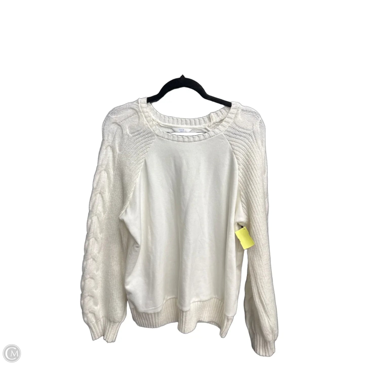 Sweater By Time And Tru In Cream, Size: L