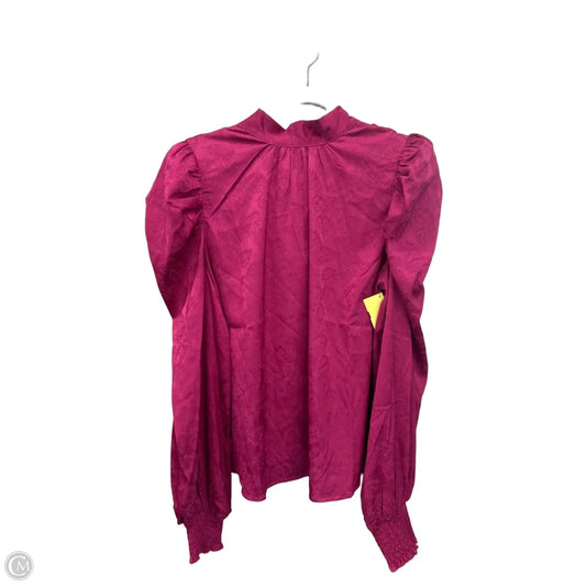 Blouse Long Sleeve By Flying Tomato In Pink, Size: L