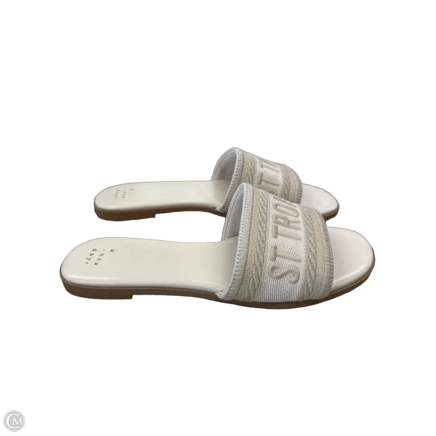 Sandals Flats By A New Day In Cream & White, Size: 8.5