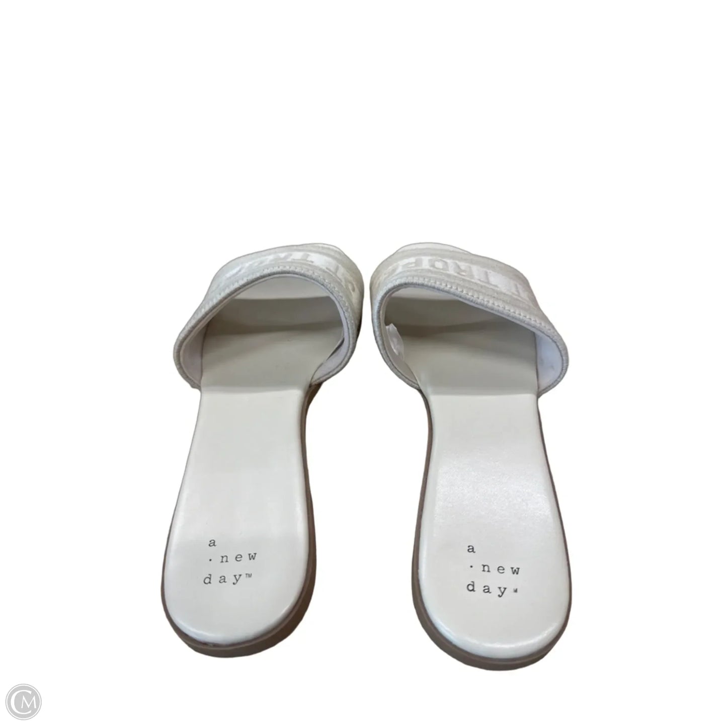 Sandals Flats By A New Day In Cream & White, Size: 8.5