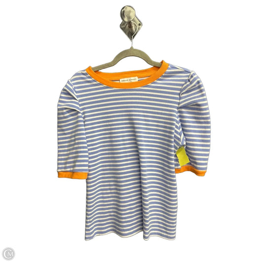 Blouse Designer By Rebecca Minkoff In Blue & Orange, Size: L