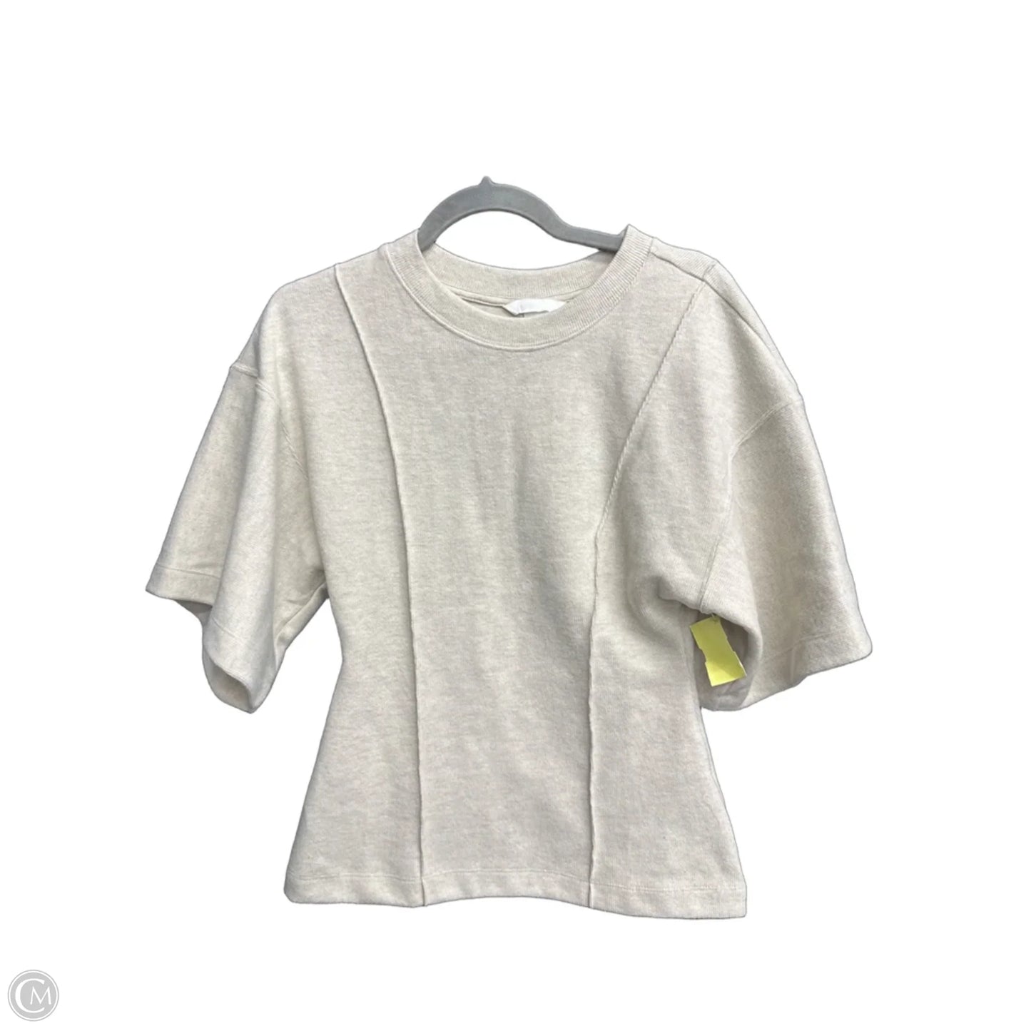 Top Short Sleeve By H&m In Cream, Size: Xs