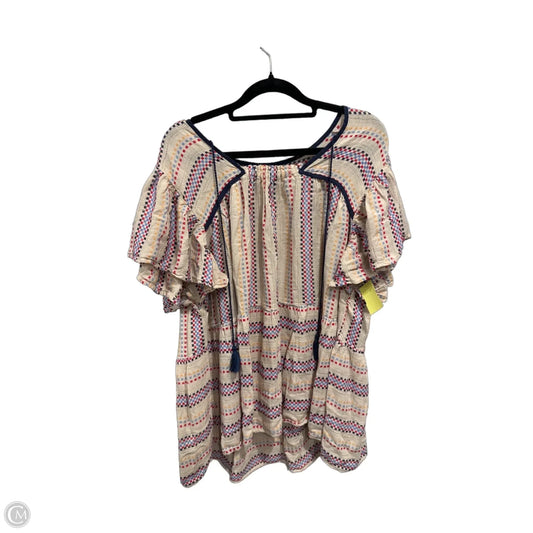 Blouse Short Sleeve By Cato In Multi-colored, Size: 3x