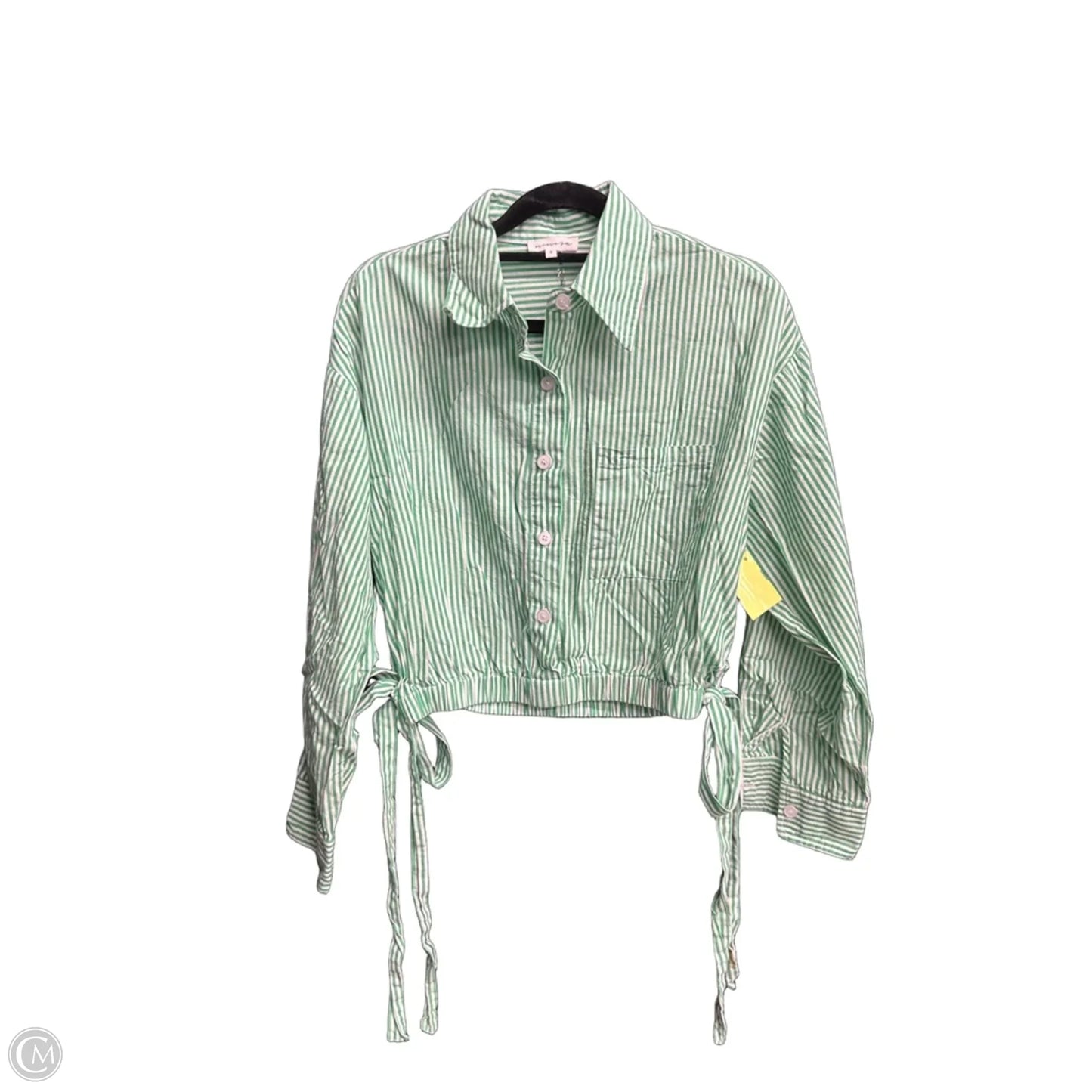 Top Long Sleeve By Mimosa In Striped Pattern, Size: S