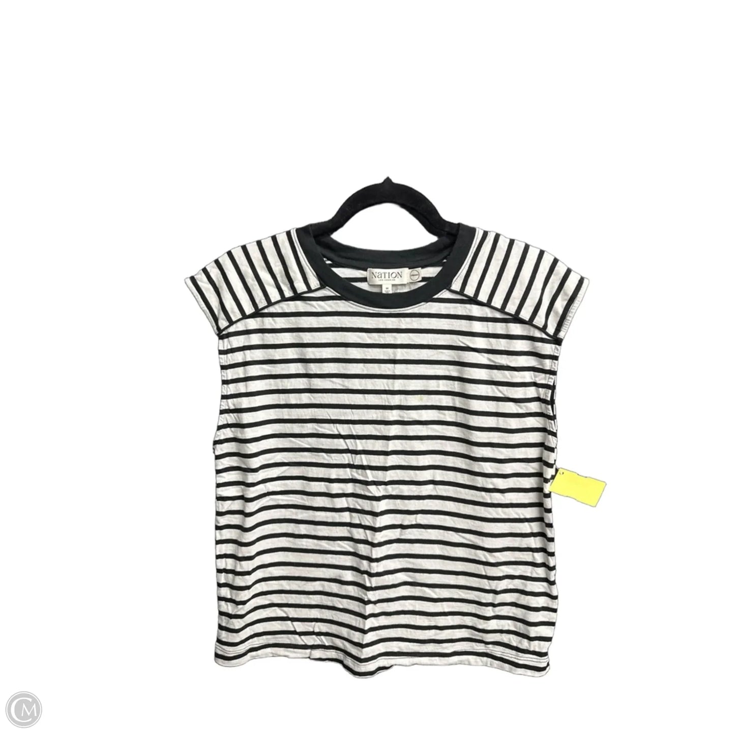 Top Sleeveless By Nation In Striped Pattern, Size: M