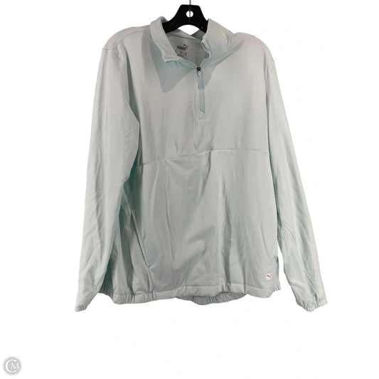 Athletic Jacket By Puma In Green, Size: 2x