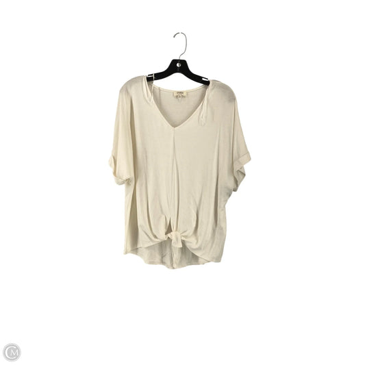 Top Short Sleeve By Umgee In Cream, Size: M