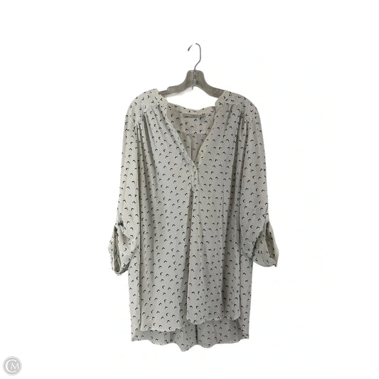 Top 3/4 Sleeve By Halogen In White, Size: Xl
