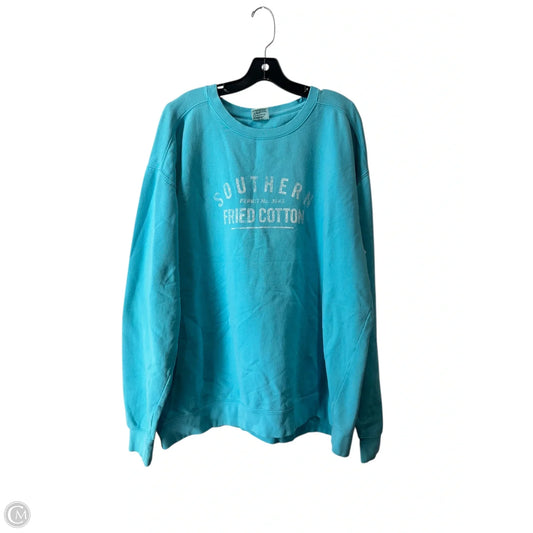 Sweatshirt Crewneck By Clothes Mentor In Blue, Size: 2x