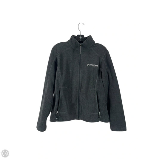 Jacket Fleece By Clothes Mentor In Grey, Size: M