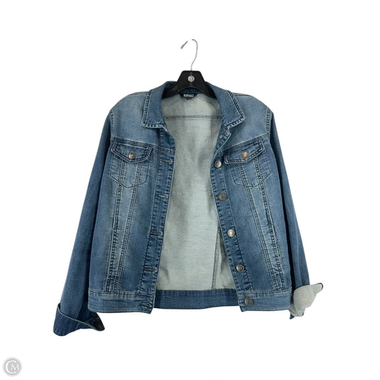 Jacket Shirt By Buffalo David Bitton In Blue Denim, Size: S