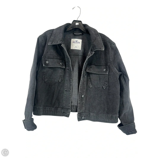 Jacket Denim By Hollister In Black, Size: Xl