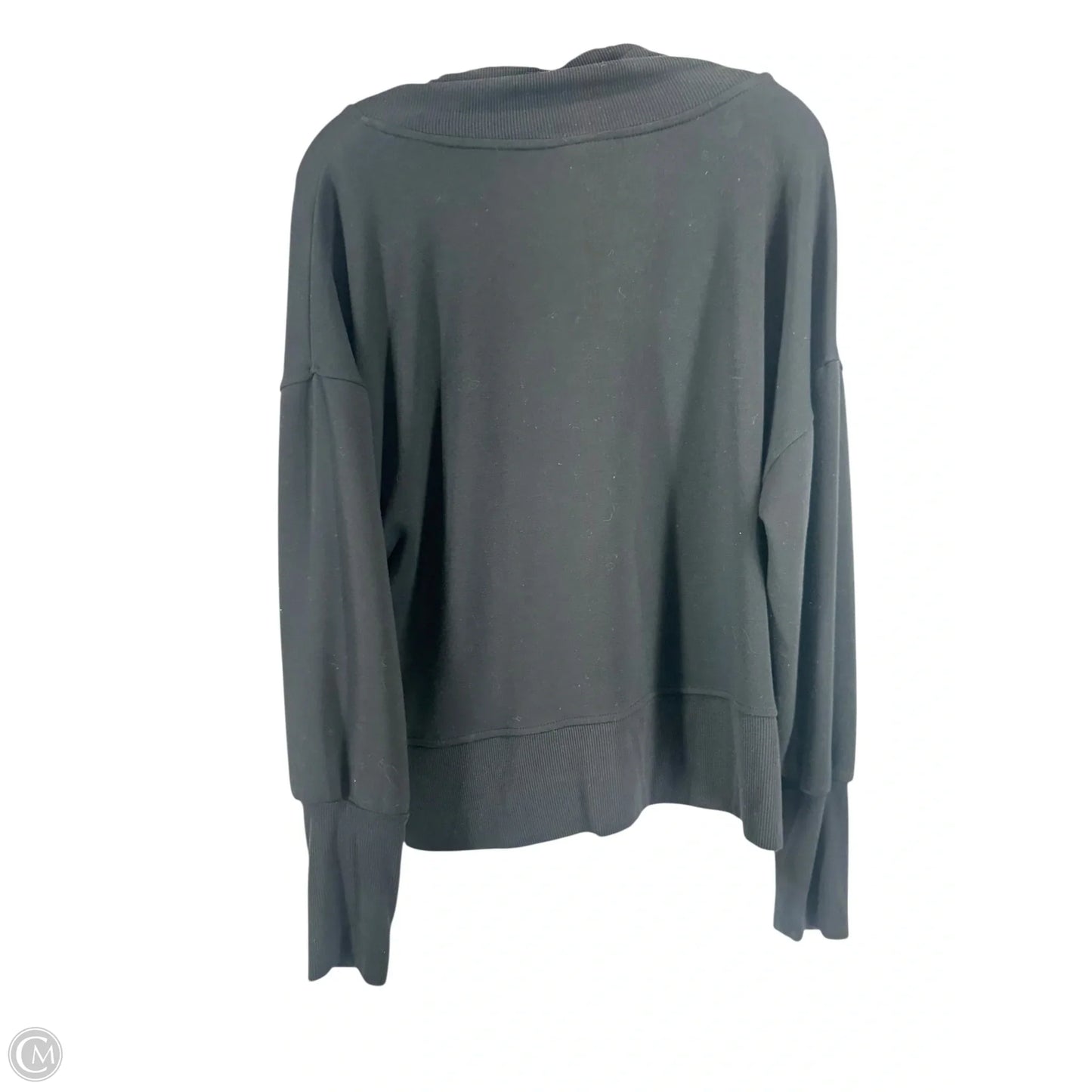 Top Long Sleeve By Scoop In Black, Size: L