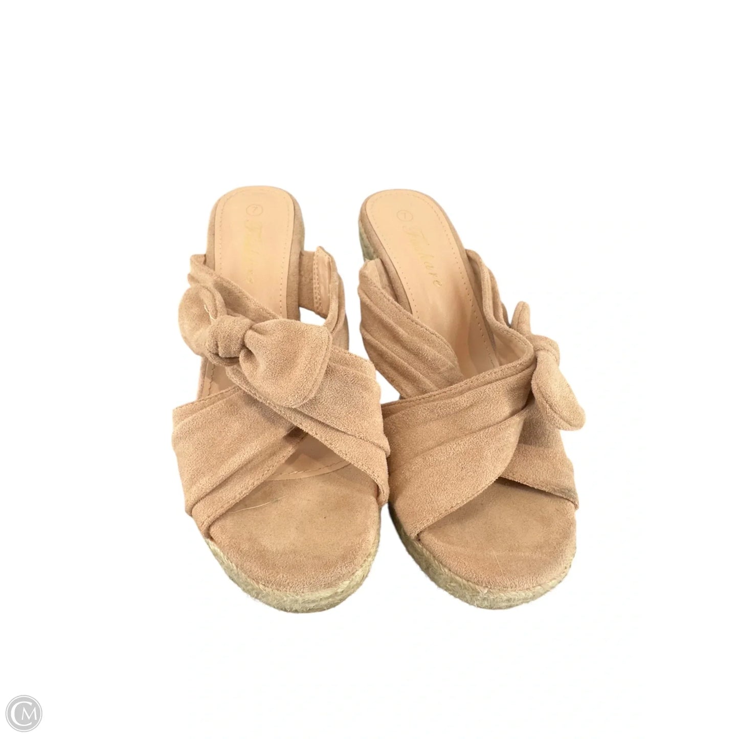 Sandals Heels Wedge By Clothes Mentor In Pink, Size: 7