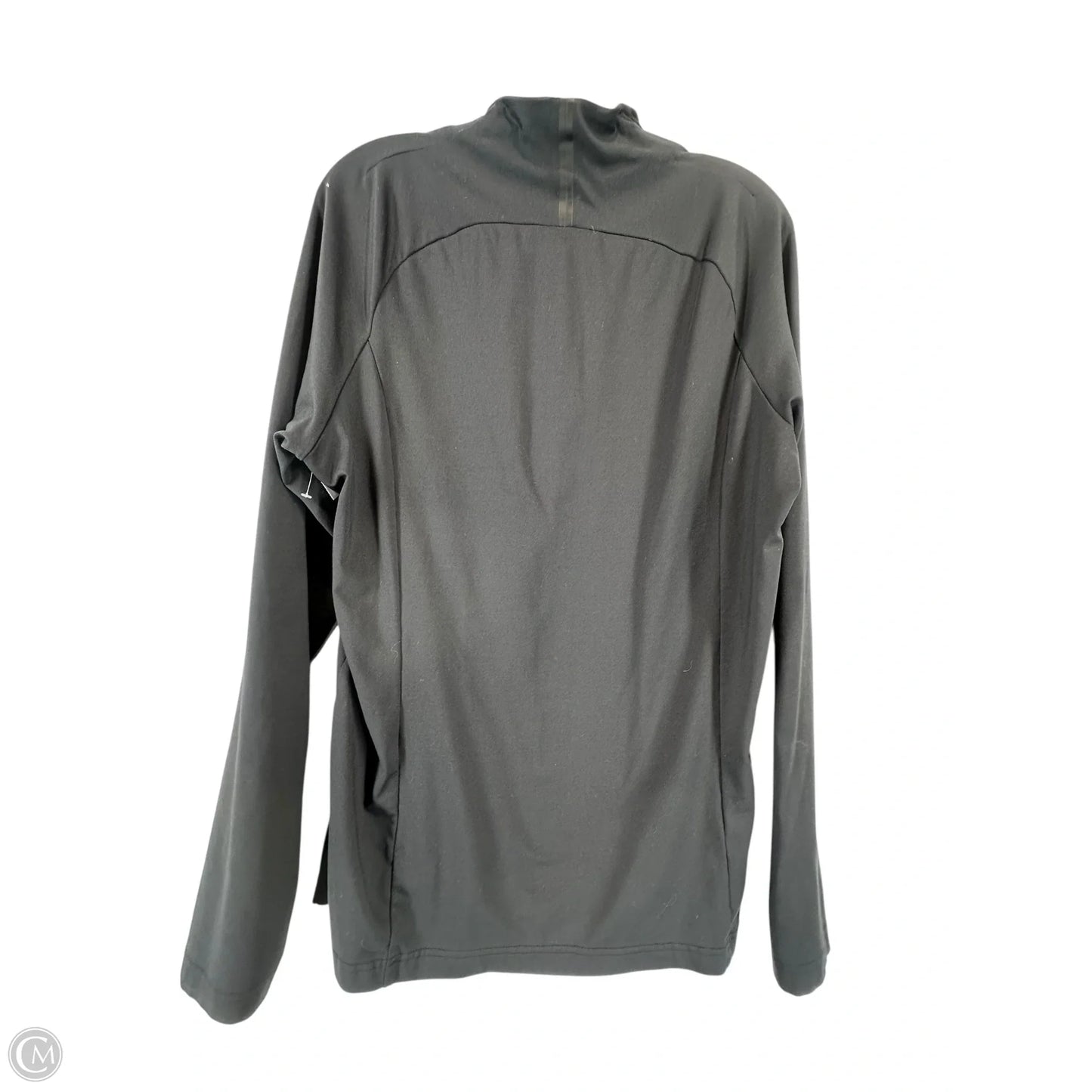 Athletic Top Long Sleeve Collar By Gym Shark In Black, Size: Xl