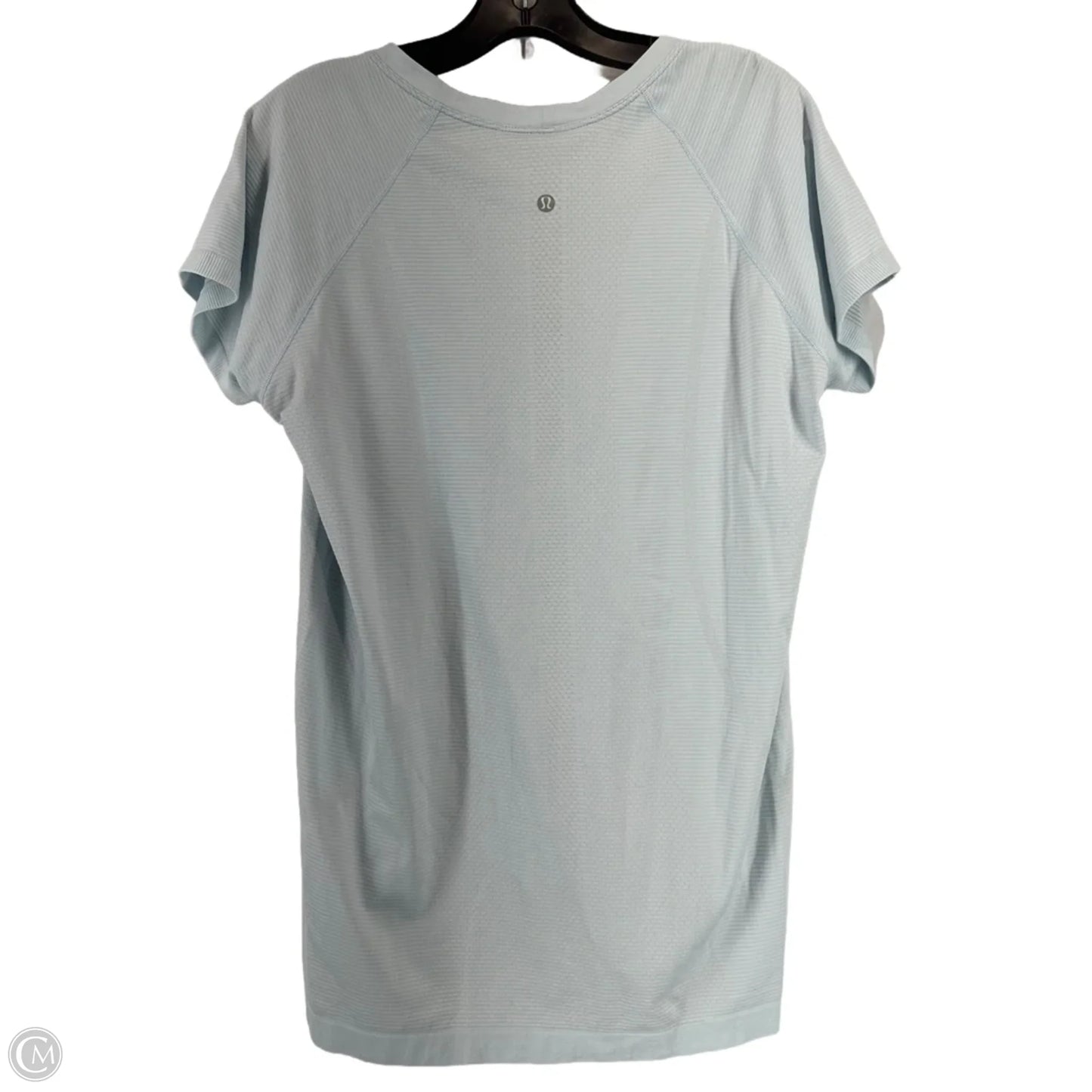 Athletic Top Short Sleeve By Lululemon In Blue, Size: 14