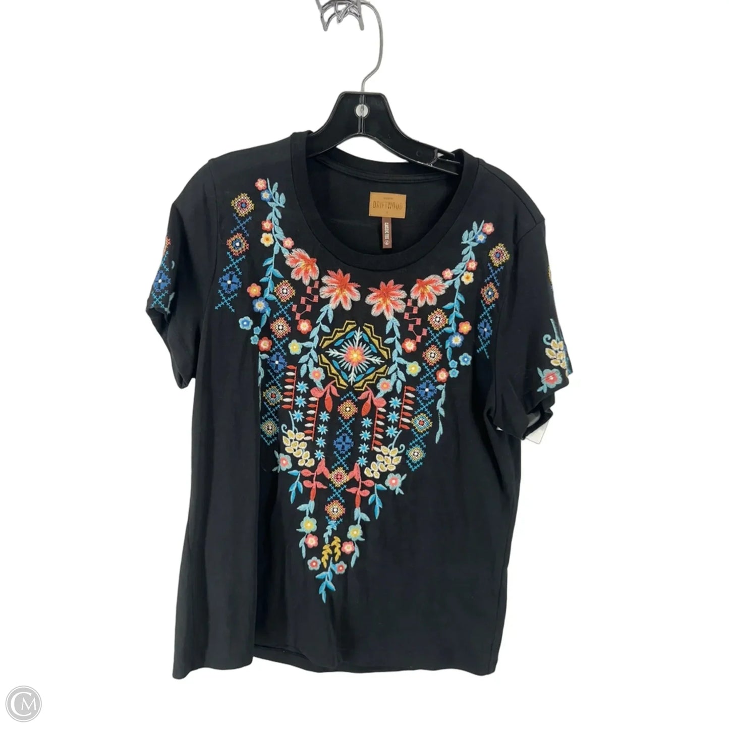 Top Short Sleeve By Driftwood In Black, Size: Xl