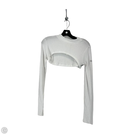Athletic Top Long Sleeve Crewneck By Alo In White, Size: M