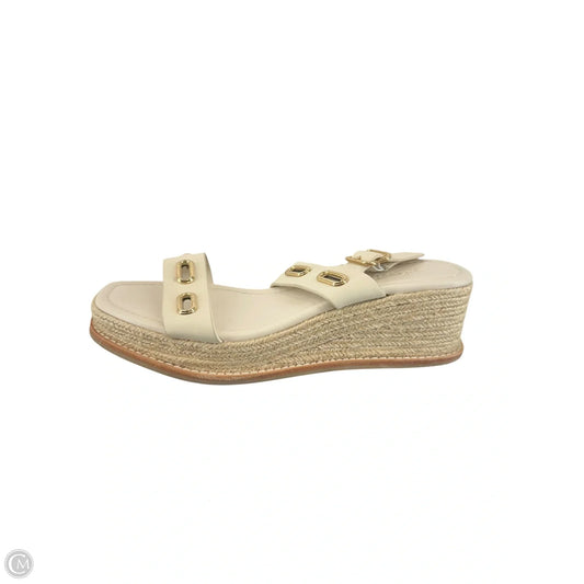 Sandals Heels Platform By Splendid In Cream, Size: 8.5