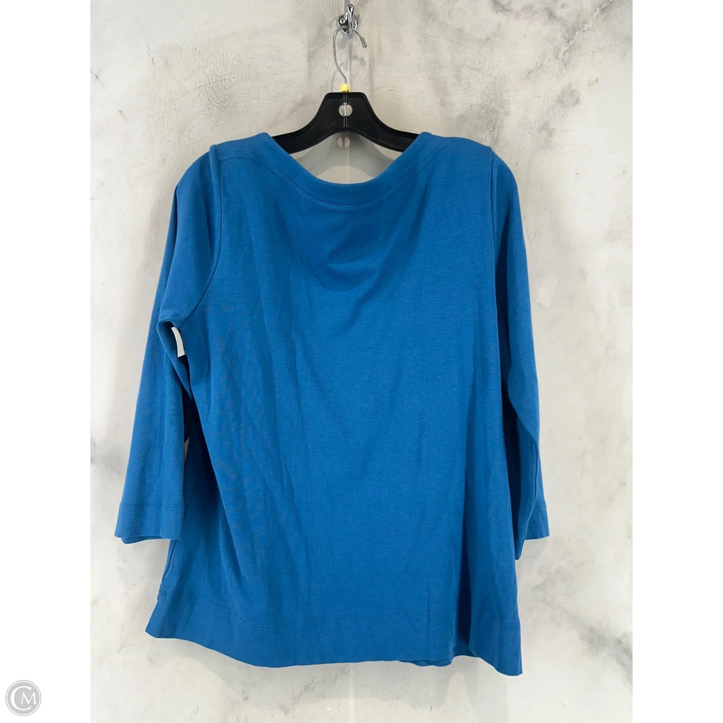 Top 3/4 Sleeve By Chicos In Blue, Size: 2