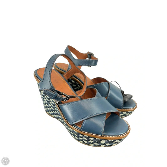 Sandals Designer By Coach In Blue, Size: 7