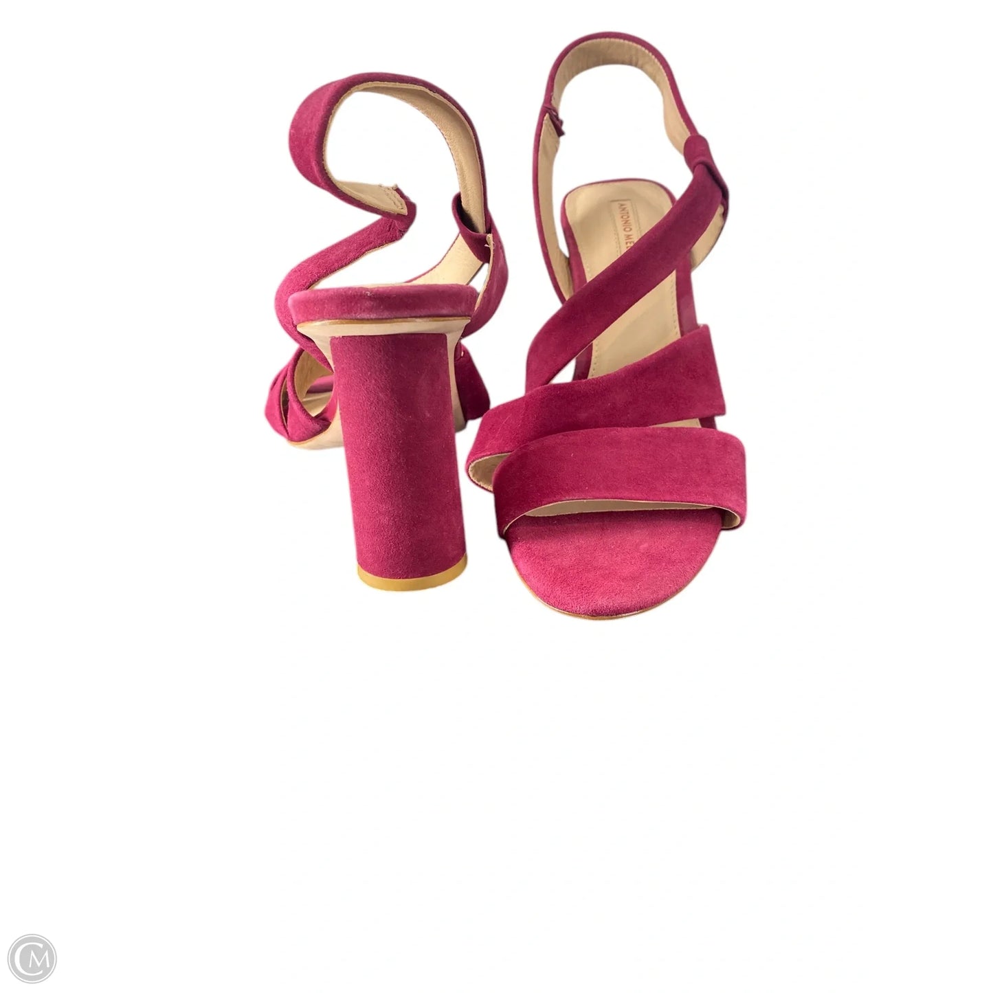 Sandals Heels Block By Antonio Melani In Maroon, Size: 9