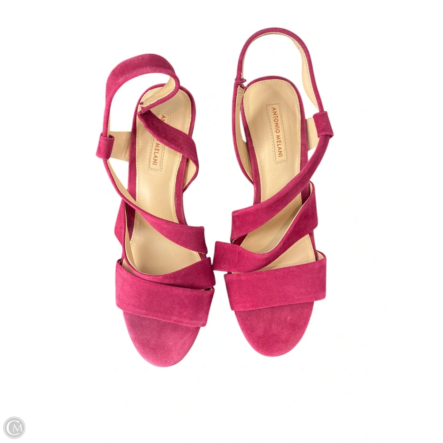 Sandals Heels Block By Antonio Melani In Maroon, Size: 9