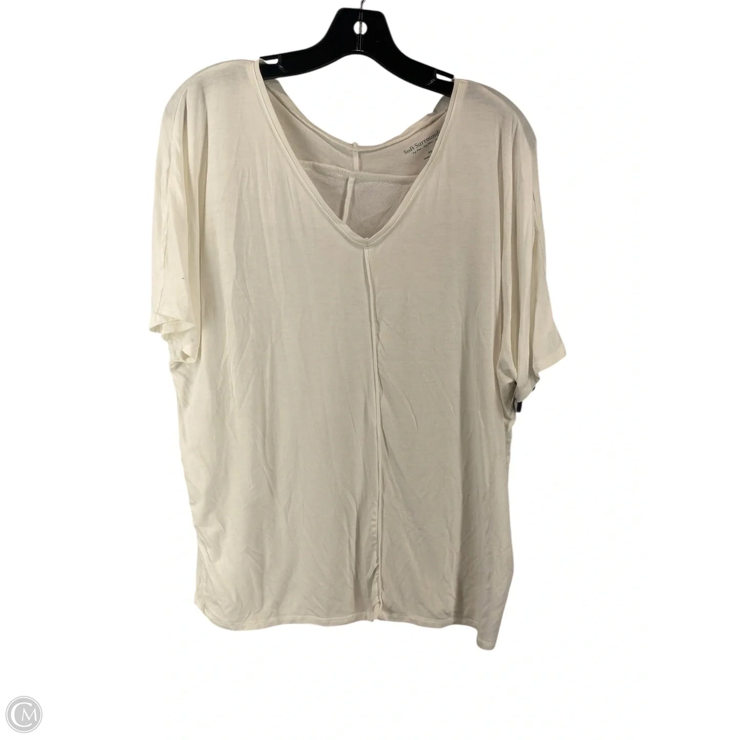 Top Short Sleeve By Soft Surroundings In White, Size: Xs