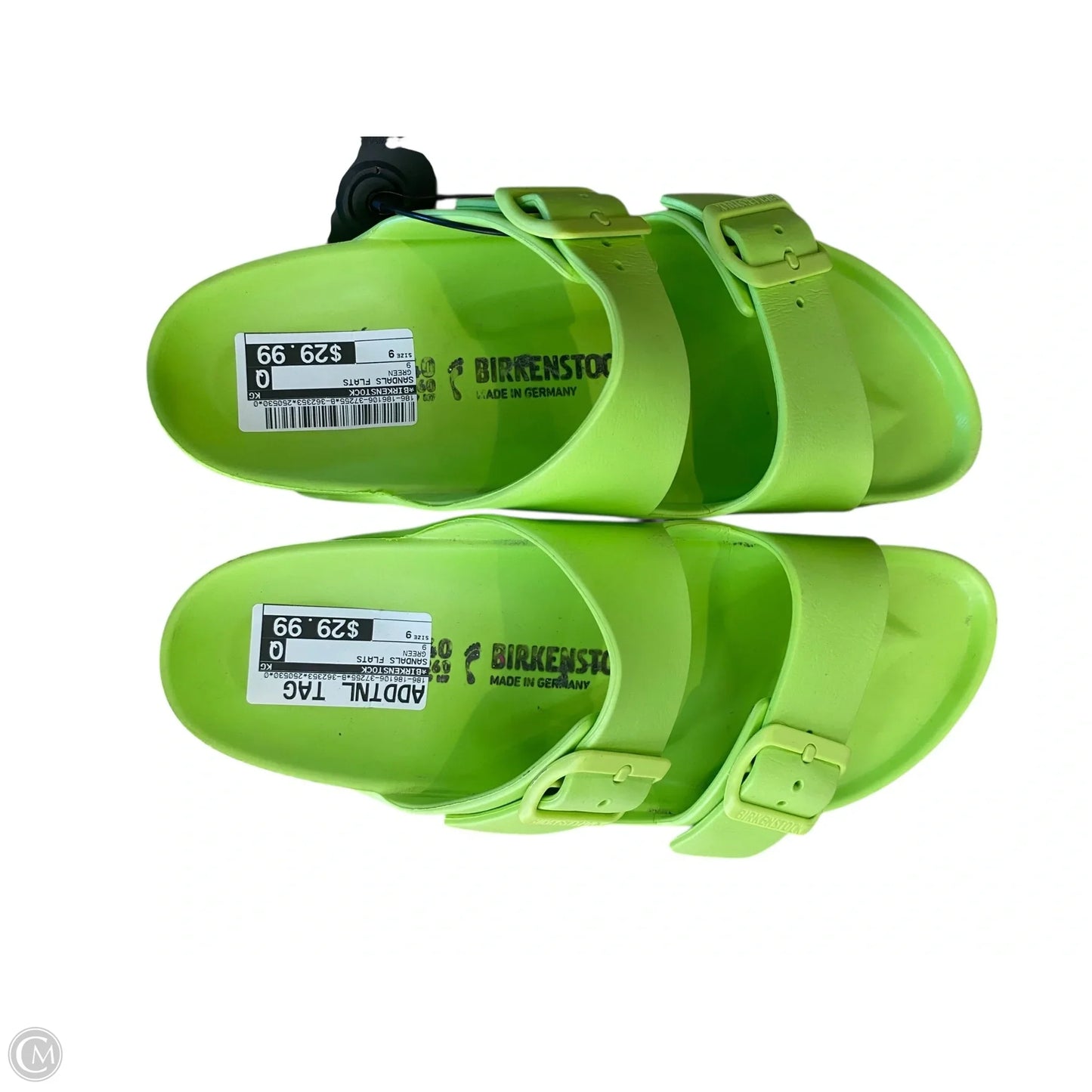 Sandals Flats By Birkenstock In Green, Size: 9