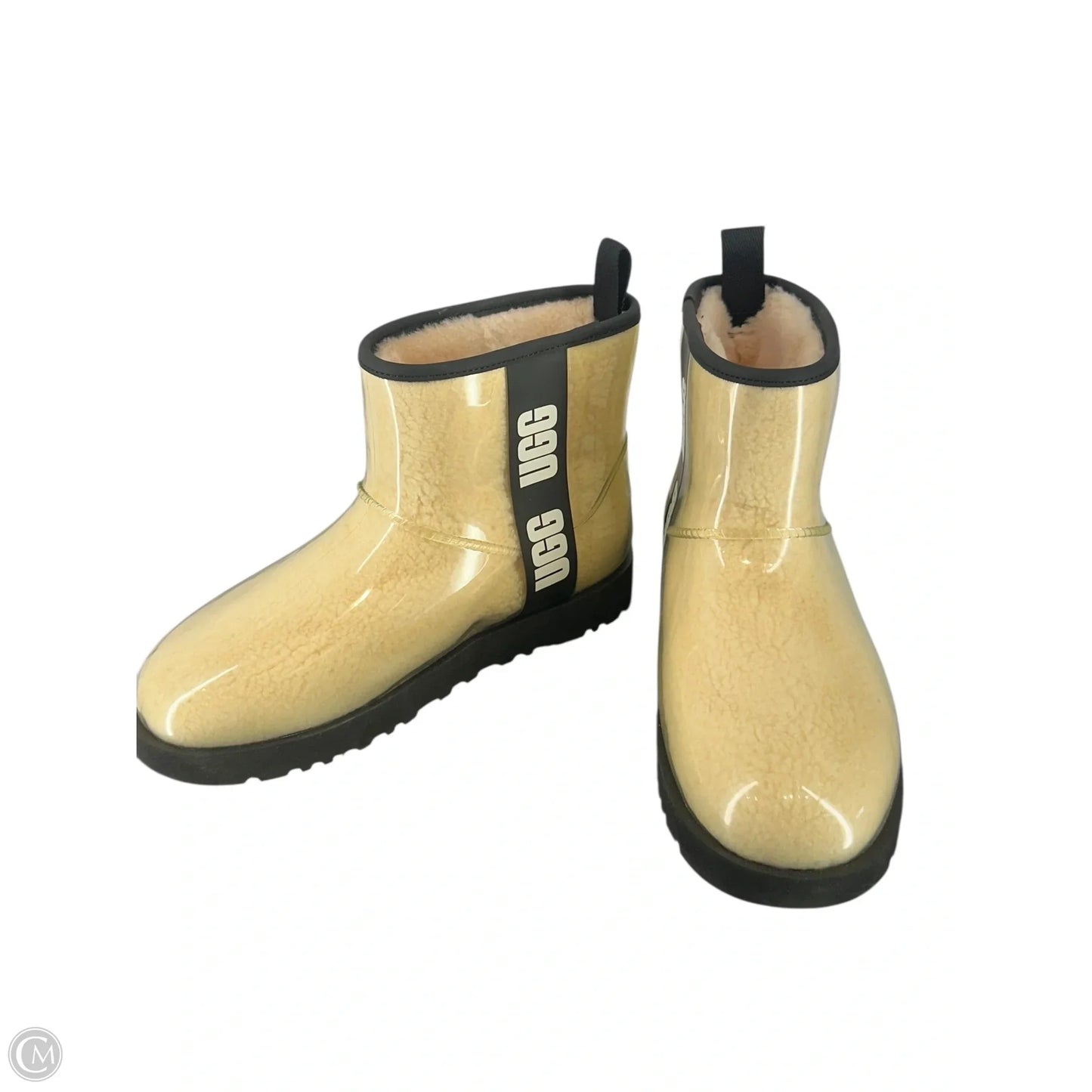 Boots Designer By Ugg In Black & Cream, Size: 9