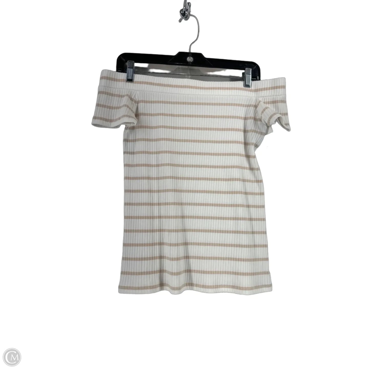 Top Short Sleeve By Loft In Striped Pattern, Size: S