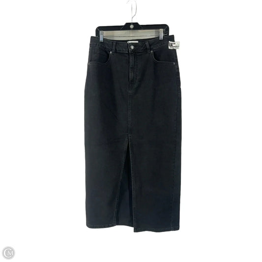 Skirt Maxi By Asos In Black Denim, Size: 10