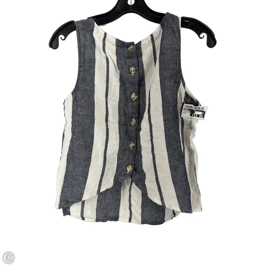 Top Sleeveless By Maeve In Striped Pattern, Size: L